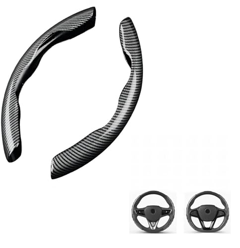 LMSMGS 2 Stück Lenkradbezug für Mercedes Benz E-Class 270 W211 W213 Coupe Cabriolet 2004 2017 2021, Langlebig Anti Rutsch Kohlefaser Lenkrad Wrap Interieur-Accessoires