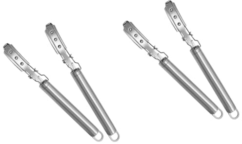 OUNONA 2 series Raspador De Pelo De Cerdo Depilador De Animales Depilador De Aves Cepillo Limpiador De Pelo De Mascotas Acero Inoxidable Plateado 2 piezas*2