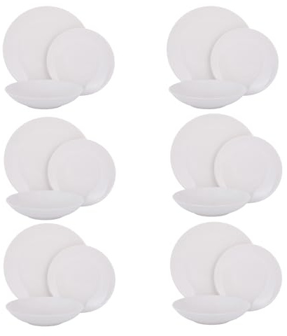 Servizio 18 piatti terracotta crema Style