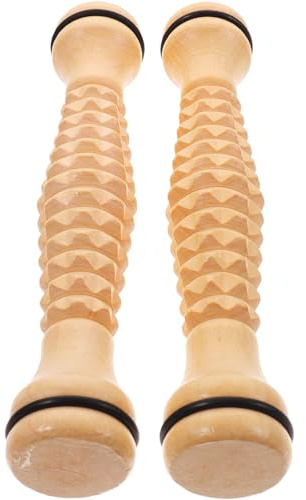 DECOMELODY Holz Massagegerät zur Muskelentspannung und Durchblutung 2 Stück für Rücken und Beine mit Rollenmassagefunktion für Zuhause nach Training