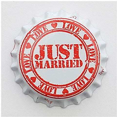 Dekohelden24 200 Kronkorken Just Married Hochzeit heiraten Dekoration Bier brauen Neue Kronkorken
