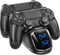 OIVO Playstation 4 Controller Ladestation mit 1,8 Stunden Ladechip, PS4 Charger Dock Staion, für Sony Playstation 4/PS4/Pro/PS4 Slim Controller