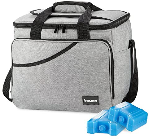 bomoe 25 Liter Kühltasche faltbar - Kühlbox inkl 2X Kühlakkus - Outdoor Isoliertasche mit 16h Kühlfunktion kleine Lunchtasche - Kühlende wasserdichte Picknicktasche mit extra Fach - IceBreezer KT39