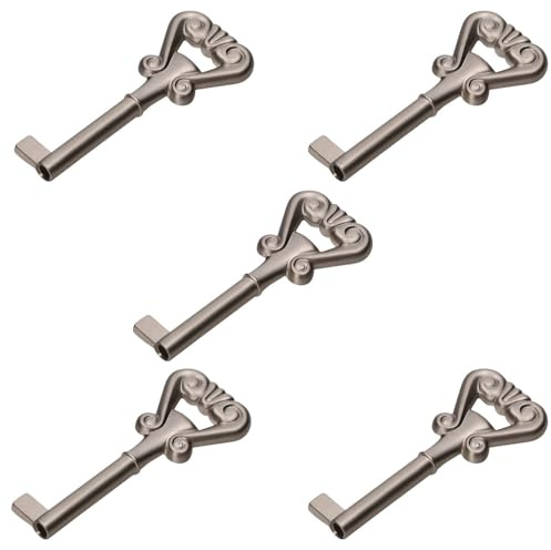 KOTARBAU® 5er Set Möbelschlüssel Schrankschlüssel Groß Satin Antik Bunt-Bartschlüssel für Möbel Schrak Minibar Schreibtisch Schubladen