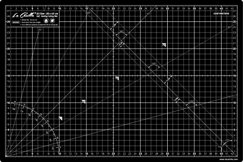 La Canilla Base de Corte A3 (Superficie 45x30 cm - 18x12”) Tapete Alfombrilla de Corte para Manualidades, Dibujo, Tabla Cutting Mat para Patchwork, Costura | Marcado en Centímetros y Pulgadas