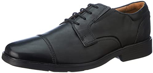 Clarks Lite Cap, Oxford Homme, Cuir Noir, 41.5 EU