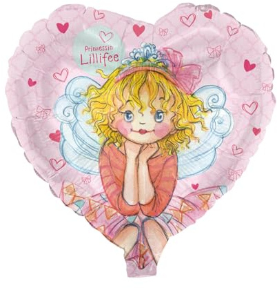 Party Factory `Prinzessin Lillifee´ Folienballon, Ø45cm, rosa, Feenprinzessin, Superhelden Heliumballon zum Geburtstag