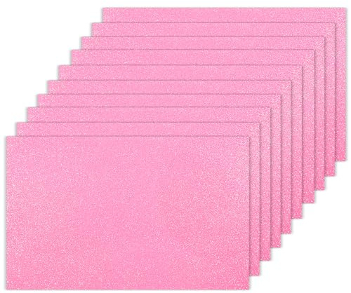 10 Pcs 7.8 x 11.8 inch Glitter Pink Foam Sheets