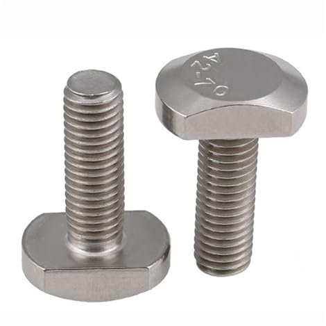 CHOUXUANGA Hammerkopfschrauben Hammerkopfschraube T-Schraube 5 Stück 304 Edelstahl T-Schraube Vierkantschrauben T-Schrauben Hammerkopfschrauben for T-Nut M5 M6 M8 M10 35 mm, M5 5 Stück(M10*40mm)