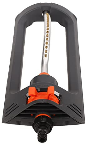 Automatic Oscillating Lawn Sprinkler 19 Hole 4 Modes Wate Device for Home Garden Agricultural Irrigation Aluminum Sp Pipe and Sturdy Plastic Nozzles Our Nozzle Oscillating