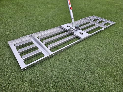 Edelstahl Rasenrakel XXL in 120cm Breite und kurz-Aufnahme passend für Wolf inklusive Verbreiterungen auf 120cm (80cm+40cm)