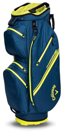 Callaway Golf Chase Dry - Bolsa Impermeable para Carrito 2025, Azul Marino/Amarillo Fluorescente