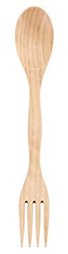 MMRTDJDR Teaspoons 2 In 1 Wooden Spoon Forks Set Salad Fruit Fork Tableware Wood Cutlery Coffee Tea Spoons