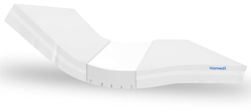 HOMEDI Matratze für gelenkige Krankenhausbetten - 15 cm HIGH Density HR Comfort Foam - Atmungsaktiver und wasserdichter Sanitärbezug - 90x200x15cm