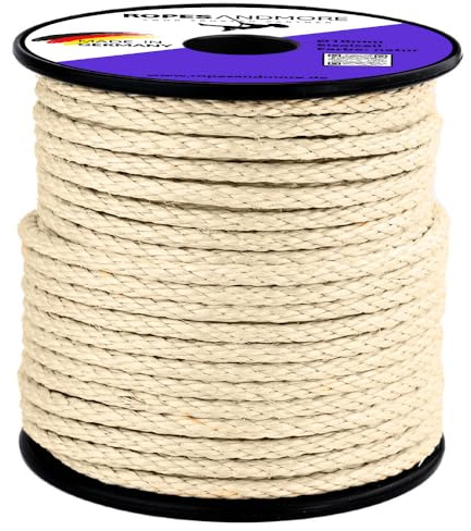 Sisalseil Naturseil Ø5–12mm rasiert Robustes Sisal Seil aus Naturfaser, 3-litzig gedreht, hochwertige Qualität – für Deko, Garten, Handwerk & Tierbereich von Ropes and More® (Ø10mm - Natur, 20m)