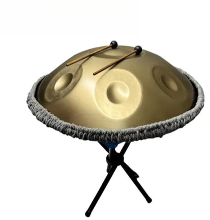 handpan, 22-Zoll-Handpan-Trommel aus Stahl mit 9 Noten, Handpan-Instrument mit Hand-Pan-Tasche, Ständer und Stöcken,for Professional Performance