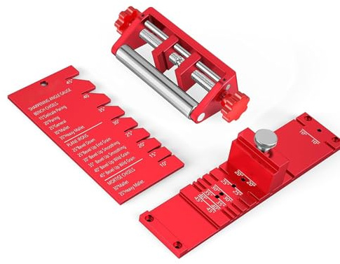 EIMSOAH Woodworking Chisel Honing Guide Sturdy Aluminum Alloy Sharpening Jig 10°-45° Angle Setting and Hobbyists