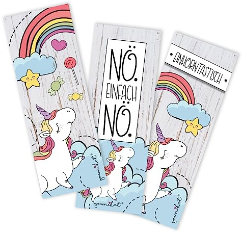 Lot de 12 marque-pages licorne I 3 motifs mignons I pour enfants filles I rentrée scolaire I dv252