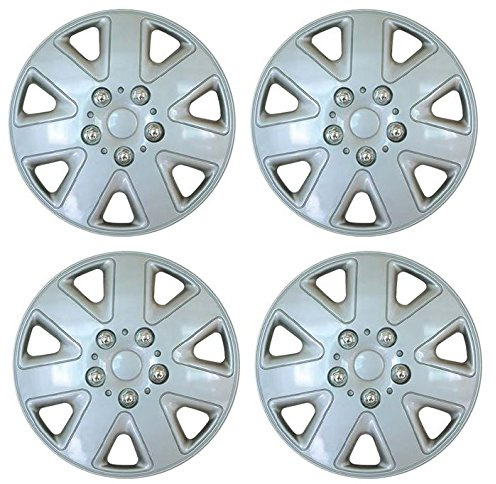 UKB4C Set of 4 14 Silver Wheel Trims/Hub Caps fits Toyota Aygo