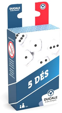 Ducale, el juego francés 5 dados 18 mm Yams-juego de viaje, 130010722 , color/modelo surtido