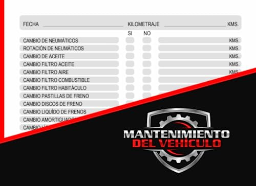 Libro de Mantenimiento del Vehículo: Libro de reparaciones y mantenimiento mecánico del coche – Libro de Cambio de Aceite, Neumáticos, Revisión del Automóvil o Camión