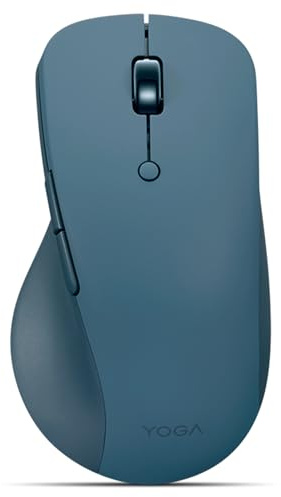 Lenovo Yoga Pro Mouse, Bluetooth, USB-C Rechargable, Dual Mode Bluetooth, 6 Button, Right Handed Design, Ergonomic Design, Programmable Buttons, 2-Way Metal Scroll Wheel, Tidal Teal