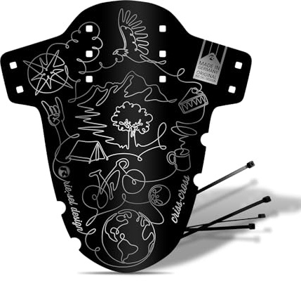 Riesel Design - Criss:Cross - Gravel Schutzblech vorne - leicht & flexibel | Mudguard , Fahrrad Spritzschutz für die Fahrradgabel - Cyclocross & Gravel Bike
