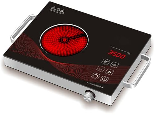 2200W Convenient High Power Electromagnetic Portable Induction Cooktop 5 Temperature Levels 3 Hour Timer Countertop Burner