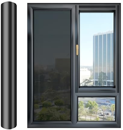 Film d'Intimité pour Fenêtre - Film Solaire Réfléchissant Vue de l'Intérieur sans Visibilité Extérieure - Auto-Adhésif Teinté Miroir Contrôle Thermique Anti-UV Couvrant Voir Dehors Pas Dedans