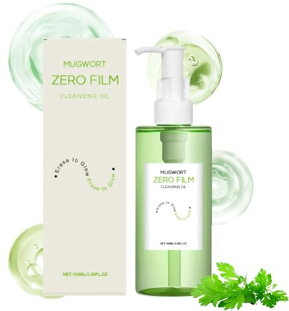 Cleansing Oil,Mugwort Zero Film Cleansing Oil 100ml, Purifying Oil Cleaner for Face, Korean Skincare Double Cleansing, Deep Cleansing Without Strain, Mild Formula for All Skin Types