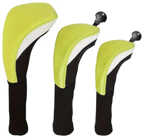 Coperture Per Mazze Da Golf - 3 Pezzi Equipaggiamento Protettivo In Maglia - Copri Driver Per Mazze Da Golf - Per Uomini Donne Appassionati Di Sport Campo Di Pratica