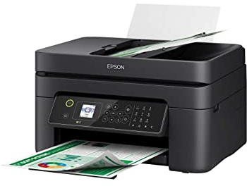 Epson Workforce WF-2840DWF Couleur Imprimante Multifonction 4 en 1 Jet d'encre (Scanner, photocopie, fax, WiFi, ADF, Duplex Individuel, Format A4) Amazon Dash Replenishment Noir