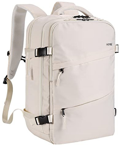 HOMIEE Reiserucksack Damen, Flugzeug Handgepäck Rucksack Lufthansa, 15,6 Zoll Laptop Rucksack für Arbeit Schule Reise, Casual Daypack Schultasche, Kabinengröße
