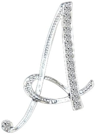PORI Glänzende Strass Buchstaben Brosche Frauen Männer DIY Brief Brosche Anstecknadel und Broschen Clip Schmuck Hochzeit Geschenk