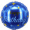 Blue Stars Round Birthday Foil Balloon, 45cm