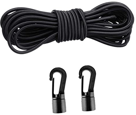 Gadpiparty Kayak Bungee Cord Kit Elastic Shock Cord with Hooks for Outdoor Camping Kayaking and Surfing Secure Tie 5m Sturdy Stretch Rope Set