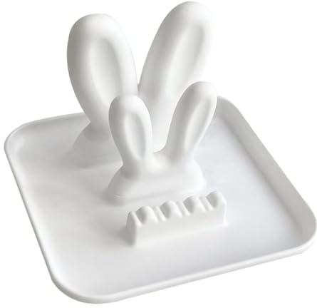 Supporto per coperchio del piano di lavoro, poggia spatola con orecchie da coniglio, porta cucchiaio con design, porta utensili da cucina con poggiamestolo, poggia cucchiaio creativo per