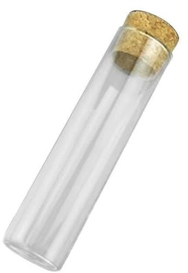 5 Stück Klarglas-Reagenzglas, Durchmesser 20/25/30 mm, Länge 100/120/150/200 mm, flaches Boden-Reagenzglas mit Kork (Size : 30x200mm)