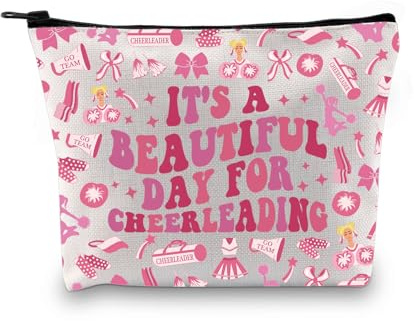 Cheerleader-Geschenk für Cheerleader-Team, Geschenk für Cheerleader, Mama, Dankeschön, It's Beautiful Day for Cheerleader, Make-up-Tasche für Cheerleader-Liebhaber, Für Cheerleading-Tasche EU,