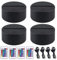 Lot de 4 lampes de nuit LED 3D - Socle LED avec télécommande et câble USB - Lampe illusion 3D - 7 couleurs - Intensité variable - Lampe de décoration pour chambre d'enfant, chambre à coucher, salon,