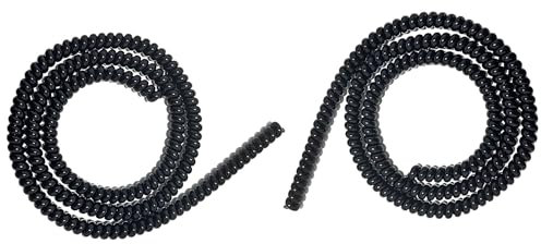 2 Stücke 100cm Scooter Kabelschutz Spiral Kabelschlauch Kabelschlauch Kabelspirale Kabelschutzschlauch Flexibler Spiralschlauch Kabelorganisation E-Scooter Zubehör Schwarz