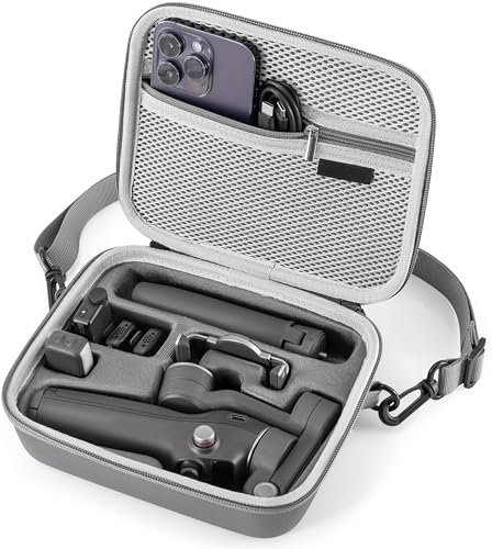 STARTRC PHOTO Tasche für DJI Osmo Mobile 8/7P,Tragbare Stoßfeste PU Umhängetasche für DJI Osmo Mobile 7P/8/7 Combo Zubehör