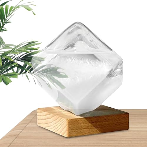 Predittore meteo Storm Glass,Grande tempesta cubo | Ornamento da ufficio, barometro liquido modificabile per regalo di compleanno, Natale, matrimonio