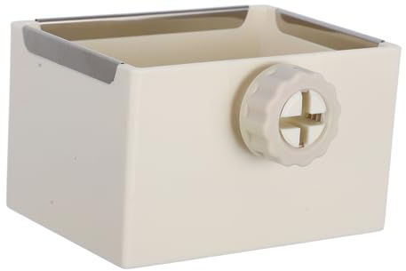 BESTonZON Cuenco de Comida y Agua para Conejos y Hámsteres Fijo, Plástico de Color Claro, Tamaño Pequeño, Uso Diario en Jaulas para Mascotas Pequeñas