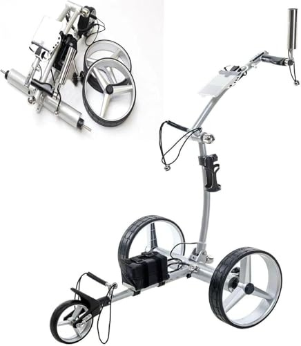 Carrello da golf elettrico pieghevole con telecomando, leggero, portatile, alimentato a batteria, per tutti i campi da golf e golfisti senior, 9 velocità regolabile, 12 km/h e 30 °, compatto per