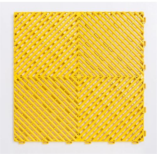 Piastrelle per pavimenti drenanti ad incastro, Piastrelle for pavimenti modulari ad incastro ventilate for garage da 1,8 cm multicolore, diverse dimensioni(Yellow,120pcs)