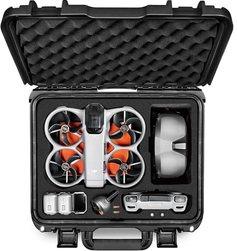 LEKUFEE Waterproof Hard Carrying Case for DJI Avata 360 Drone, Motion Fly More Combo, Battery (5 pcs), Goggles N3/3, RC Motion 3, DJI RC 2/RC N3/N2, FPV Controller 3, Accessories(Case Only)