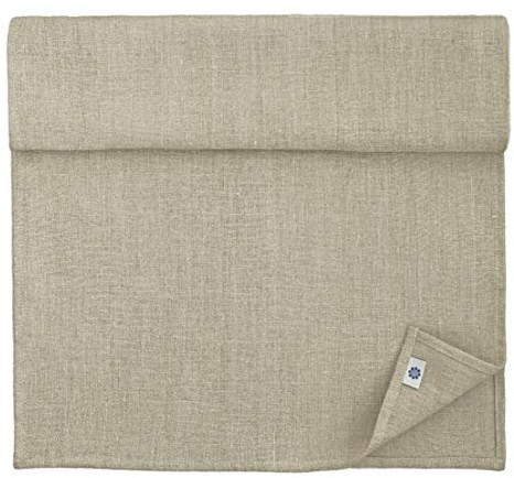 Linen & Cotton Vintage Rustikal Shabby Chic Tischläufer Stoff Rustico - 100% Leinen, Beige Natur (44 x 180 cm) Tischband Läufer Tisch Decken für Haus Landhaus Hütte Home Küche Wohnzimmer Dekoration