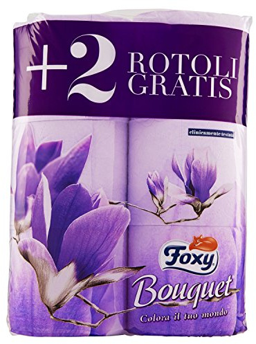 Foxy Carta Igienica Bouquet - Confezione da 6 Rotoli
