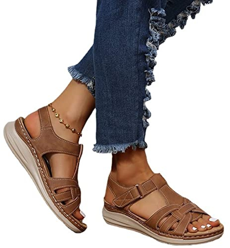 SZTEE Sandalias con Soporte para el Arco, cómodas Sandalias ortopédicas para Caminar para Mujer, Zapatillas de Playa para Interiores y Exteriores, Zapatos